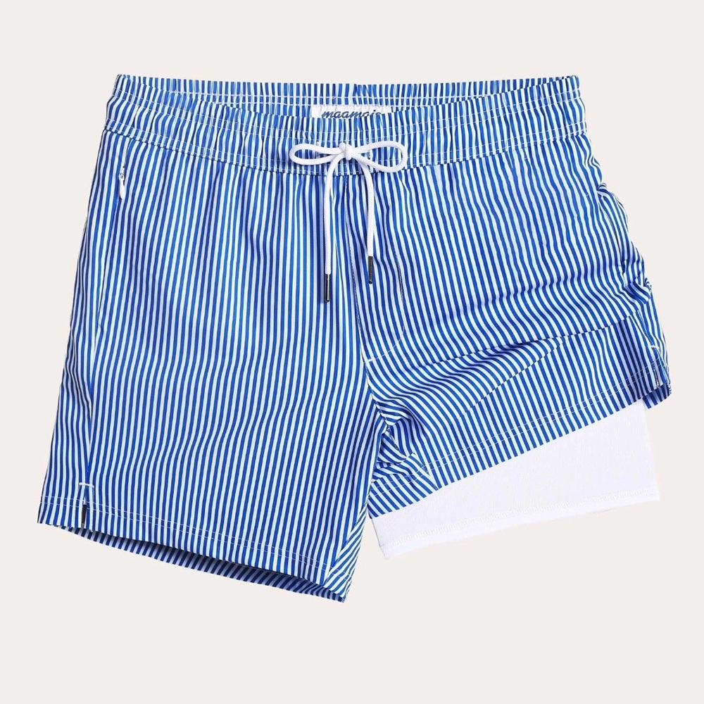 NWT Maamgic CoastSweet Striped Print Swim Trunks